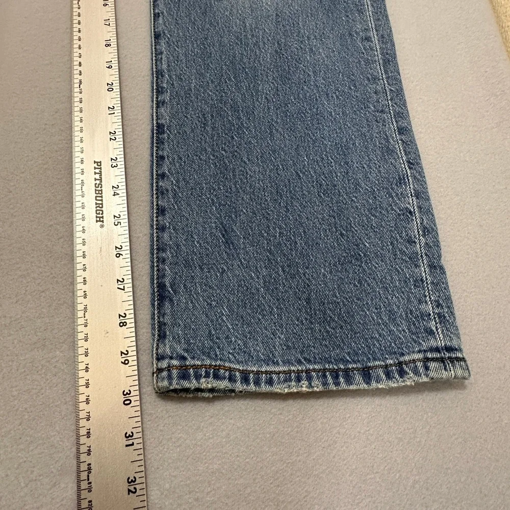 Levis 501 Curve Straight Leg Jeans Womens 32 Blue NEW High Rise‎ Stretch Denim